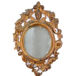 Sale Pamono Antique Mirror with Cherub and Pomegranates, 1750s