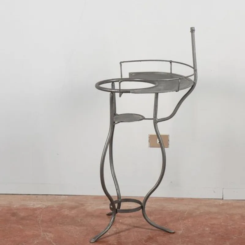 Pamono Antique Mirror with Sink on Iron Stand> Dressing Tables