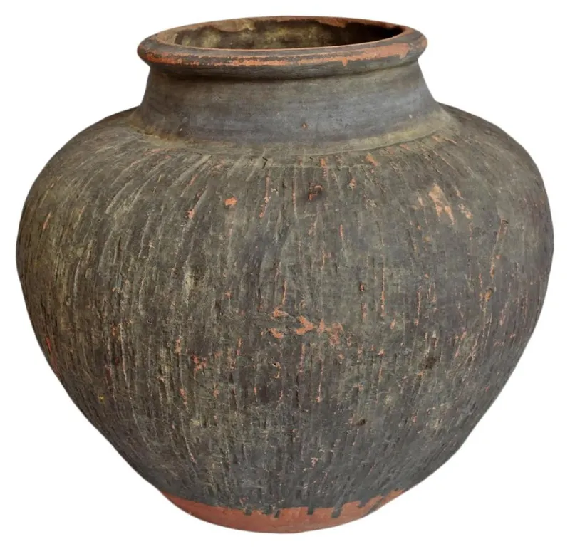 Outlet Pamono Antique Mongolian Ceramic Village Pot