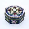Sale Pamono Antique Mughal Box in Sterling Silver with Meenakari Enamels and Rubies, 1900