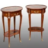 Pamono Antique Napoleon III Bedside Tables in Exotic Fine Woods, France, 19th Century, Set of 2> Nightstands