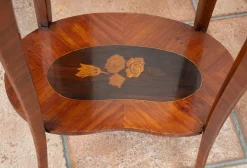 Pamono Antique Napoleon III Bedside Tables in Exotic Fine Woods, France, 19th Century, Set of 2><noscript><img width=