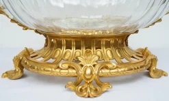 Sale Pamono Antique Napoleon III Gilt Bronze and Crystal Centerpiece, France, Early 19th Century