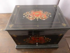 Pamono Antique Napoleon III Marquetry Liquor Cellar Set><noscript><img width=