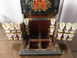 Pamono Antique Napoleon III Marquetry Liquor Cellar Set><noscript><img width=