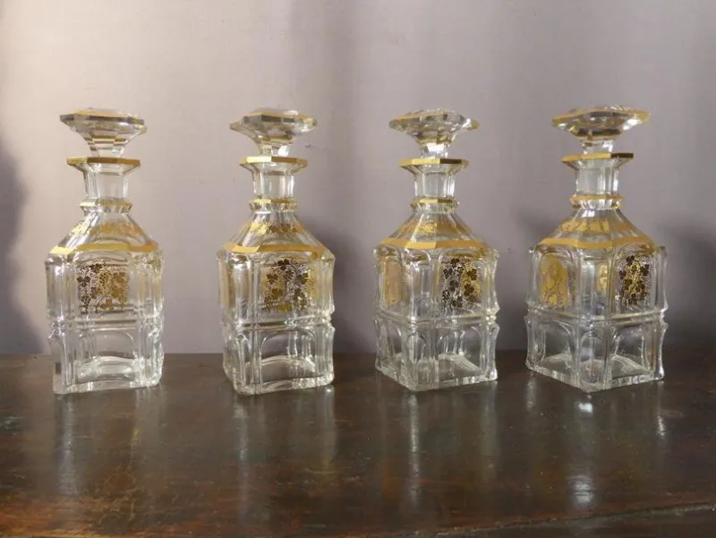 Pamono Antique Napoleon III Marquetry Liquor Cellar Set> Dinnerware Accessories