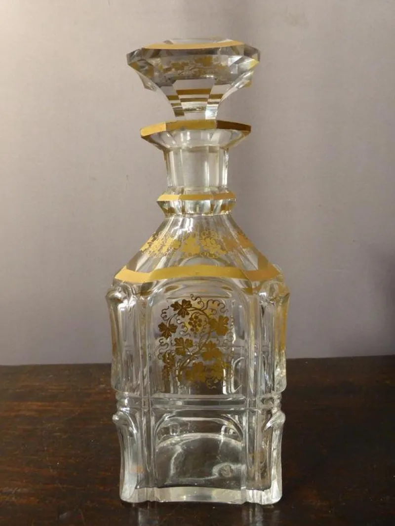 Pamono Antique Napoleon III Marquetry Liquor Cellar Set> Dinnerware Accessories