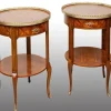 Pamono Antique Napoleon III Side Tables in Exotic Fine Woods, France, Early 20th Century, Set of 2> Nightstands