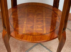 Pamono Antique Napoleon III Side Tables in Exotic Fine Woods, France, Early 20th Century, Set of 2><noscript><img width=