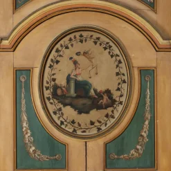 Hot Pamono Antique Neoclassical Painted Poplar Fireplace, Italy, 1700s