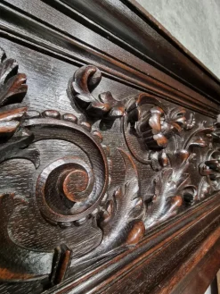 Sale Pamono Antique Neo-Renaissance Gothic Slavonian Oak Fireplace