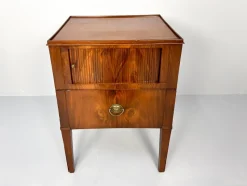 Pamono Antique Nightstand with Roller Door, 19th Century><noscript><img width=