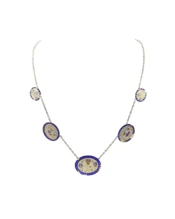 Pamono Antique Normandy Enamel Necklace> Necklaces