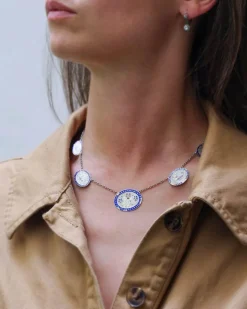 Pamono Antique Normandy Enamel Necklace> Necklaces