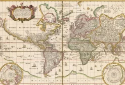 Pamono Antique Nova Totius Terrarum Orbis Geographica ac Hydrographica Tabula Claes Map by Janszoon Visscher, 1652><noscript><img width=