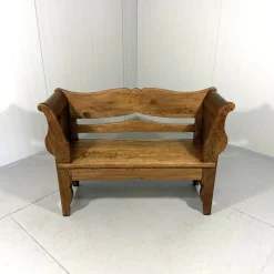Pamono Antique Oak Bench in Biedermeier Style, 1890s> Benches