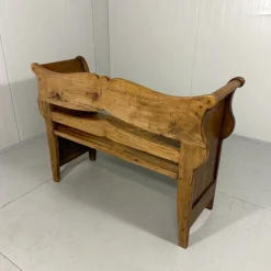Pamono Antique Oak Bench in Biedermeier Style, 1890s><noscript><img width=