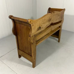 Pamono Antique Oak Bench in Biedermeier Style, 1890s><noscript><img width=