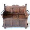 Pamono Antique Oak Bench With Storage