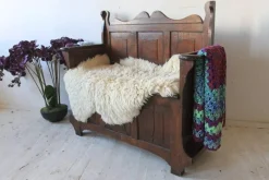 Pamono Antique Oak Bench With Storage
