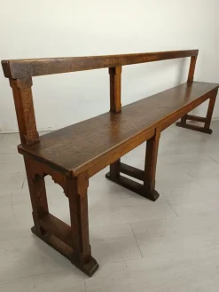Pamono Antique Oak Church Bench><noscript><img width=