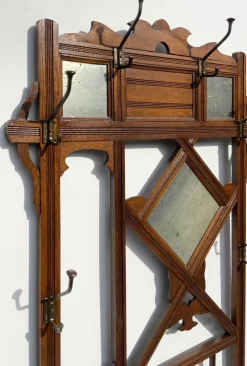 New Pamono Antique Oak Coat Rack, 1890s