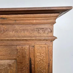 Pamono Antique Oak Cupboard, Germany, 1836><noscript><img width=