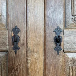 Pamono Antique Oak Cupboard, Germany, 1836><noscript><img width=