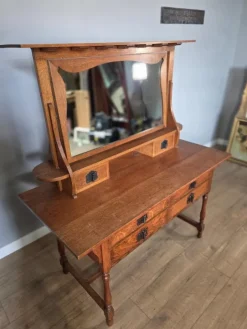 Pamono Antique Oak Newlyn Dressing Table from Heals of London><noscript><img width=