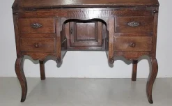 Pamono Antique Oak Secretary Desk><noscript><img width=