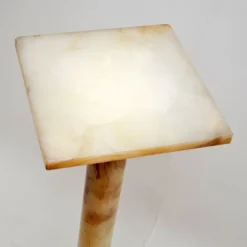 Pamono Antique Onyx and Brass Column, 1910s><noscript><img width=
