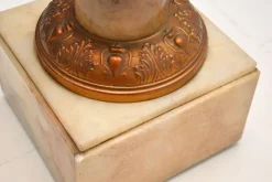 Pamono Antique Onyx and Brass Column, 1910s><noscript><img width=
