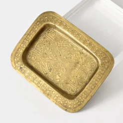 Clearance Pamono Antique Ottoman Brass Tray, 1890s