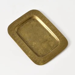 Clearance Pamono Antique Ottoman Brass Tray, 1890s