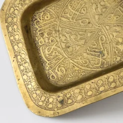 Clearance Pamono Antique Ottoman Brass Tray, 1890s