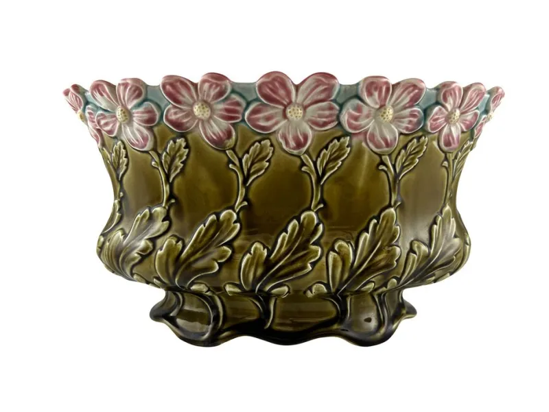 Pamono Antique Oval Jardiniere, 1920s> Planters And Jardiniere