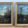 Pamono Antique Paintings, Oil on Canvas, Framed, Set of 2> Classical