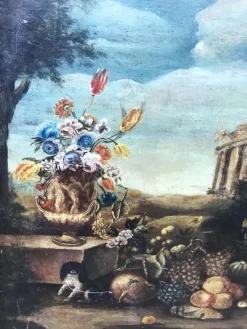 Pamono Antique Paintings, Oil on Canvas, Framed, Set of 2><noscript><img width=