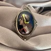 Pamono Antique Pendant in Limoges Enamel and Silver from Sazerat, 1890s> Necklaces