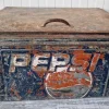 Pamono Antique Pepsi Cooler Box in Metal> Ice Buckets & Wine Coolers