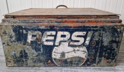 Pamono Antique Pepsi Cooler Box in Metal><noscript><img width=