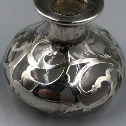 Online Pamono Antique Perfume Bottle in Sterling Silver Overlay, 1900s