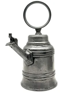 Pamono Antique Pewter Bell Jug, Switzerland, 1890s><noscript><img width=