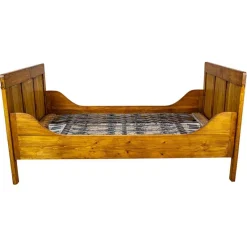 Clearance Pamono Antique Pine Bed, 1910