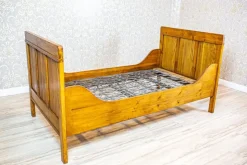 Clearance Pamono Antique Pine Bed, 1910