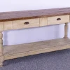 Discount Pamono Antique Pine Dining Table with Waxed Top, 1900s