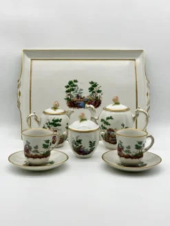 Pamono Antique Porcelain Coffee Service by Ginori, S.C.Ginori for Richard Ginori, Set of 8> Coffee & Tea Service