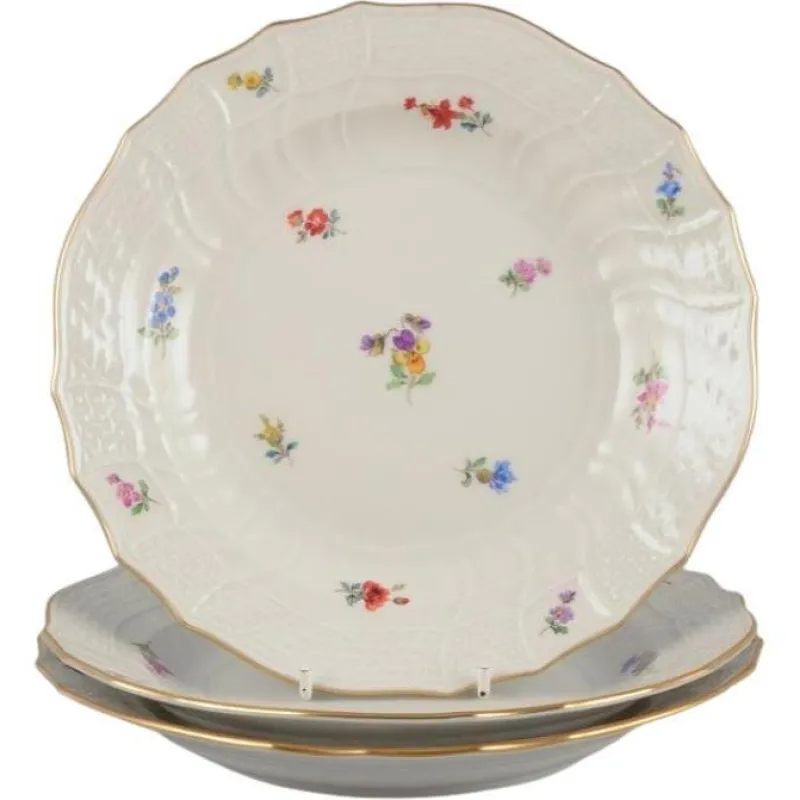 Online Pamono Antique Porcelain Luncheon Plates from Meissen, 1890s, Set of 3