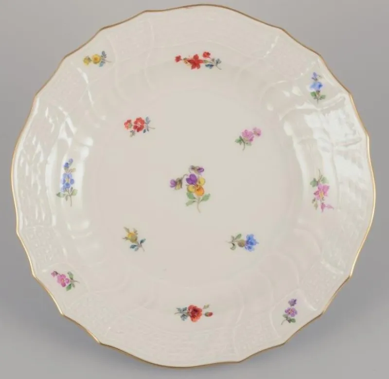 Online Pamono Antique Porcelain Luncheon Plates from Meissen, 1890s, Set of 3