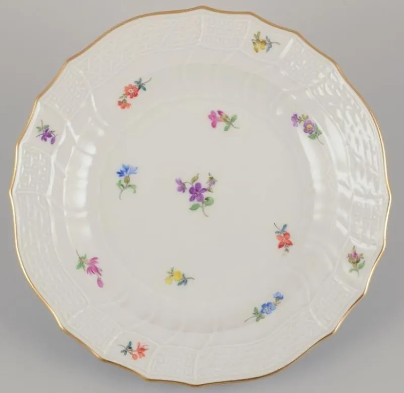 Online Pamono Antique Porcelain Luncheon Plates from Meissen, 1890s, Set of 3